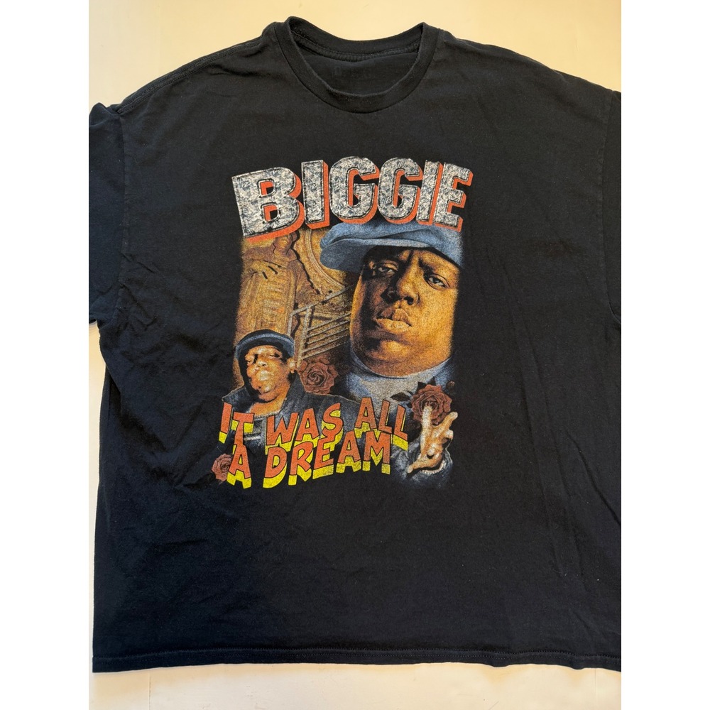Notorious BIG Biggie Smalls It Was All A Dream Graphic T-Shirt Black XL Hip Hop